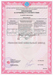 Сертификат пожарной безопасности ВВГнг-LSLTx 5х10