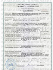 Сертификат соответствия ППСРН 1х185