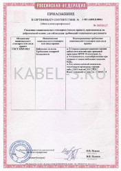 Сертификат пожарной безопасности ВБВнг-LS 5х35 Сертификат пожарной безопасности ВБВнг-LS 5х35