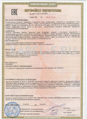 Таможенный сертификат КГВЭВ 2х1 Таможенный сертификат КГВЭВ 2х1