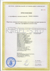 Сертификат соответствия системы добровольной сертификации ГАЗПРОМ КВВГнг 7х2,5 Сертификат соответствия системы добровольной сертификации ГАЗПРОМ КВВГнг 7х2,5