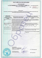 Сертификат пожарной безопасности ВБШвнг(А)-LS 1х95 Сертификат пожарной безопасности ВБШвнг(А)-LS 1х95