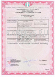 Сертификат пожарной безопасности ППГнг-HF 5х16 Сертификат пожарной безопасности ППГнг-HF 5х16