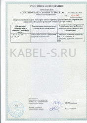 Сертификат пожарной безопасности ВБВнг 4х185 Сертификат пожарной безопасности ВБВнг 4х185