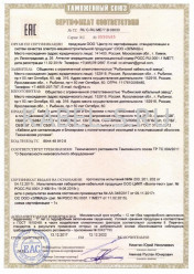 Таможенный сертификат СБЗПу 4х2х1,5 Таможенный сертификат СБЗПу 4х2х1,5