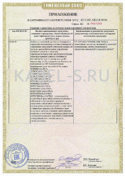 Таможенный сертификат КПКВнг(А)-FRLS 1х2х1,5 Таможенный сертификат КПКВнг(А)-FRLS 1х2х1,5