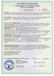 Сертификат пожарной безопасности КПВСЭВнг-FRLSLTx 2х2х1,5