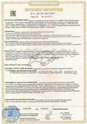 Таможенный сертификат ВВГнг-FRLS 4х35 Таможенный сертификат ВВГнг-FRLS 4х35